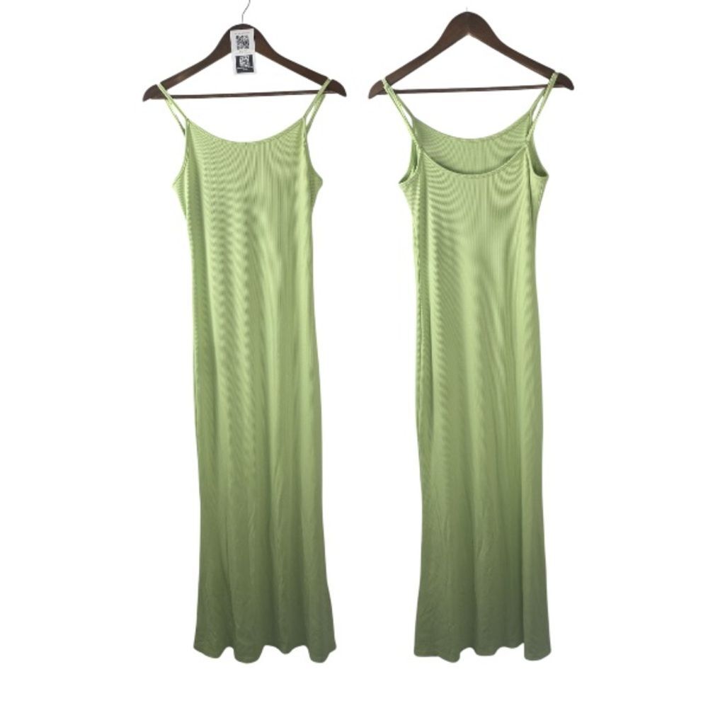 SHEIN Lime Green Maxi Slip Dress // S